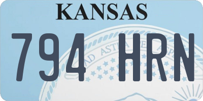 KS license plate 794HRN
