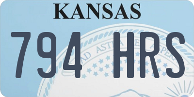 KS license plate 794HRS