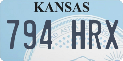 KS license plate 794HRX