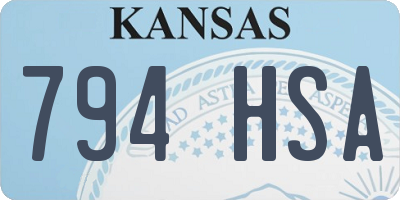 KS license plate 794HSA