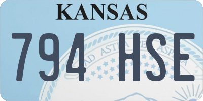 KS license plate 794HSE