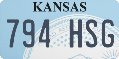 KS license plate 794HSG