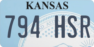 KS license plate 794HSR