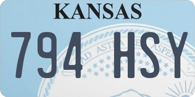 KS license plate 794HSY