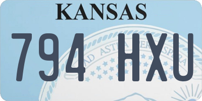 KS license plate 794HXU