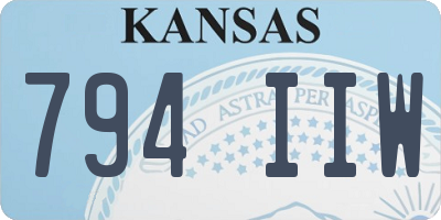 KS license plate 794IIW