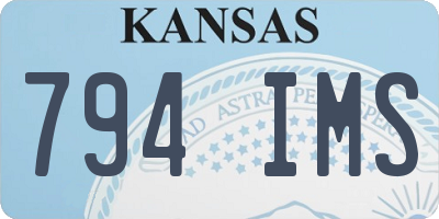 KS license plate 794IMS