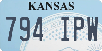 KS license plate 794IPW