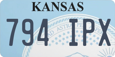 KS license plate 794IPX