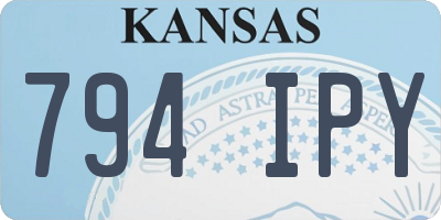 KS license plate 794IPY