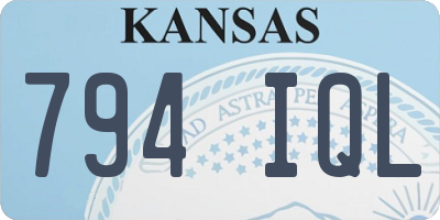 KS license plate 794IQL