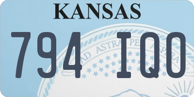 KS license plate 794IQO