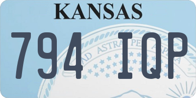KS license plate 794IQP