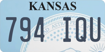 KS license plate 794IQU