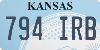 KS license plate 794IRB