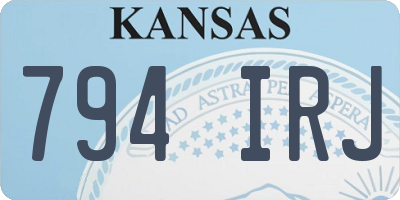 KS license plate 794IRJ