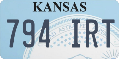 KS license plate 794IRT