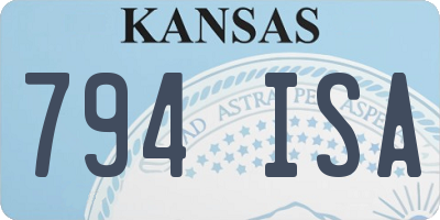 KS license plate 794ISA
