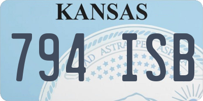 KS license plate 794ISB