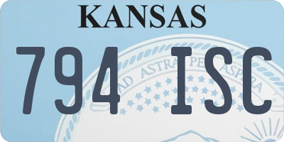 KS license plate 794ISC