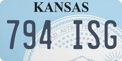KS license plate 794ISG