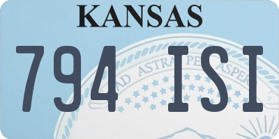 KS license plate 794ISI
