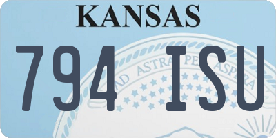 KS license plate 794ISU