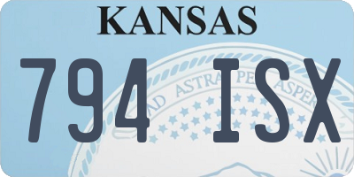 KS license plate 794ISX