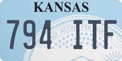 KS license plate 794ITF