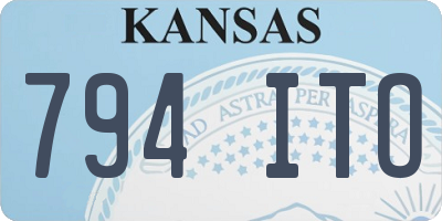 KS license plate 794ITO