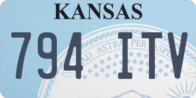 KS license plate 794ITV