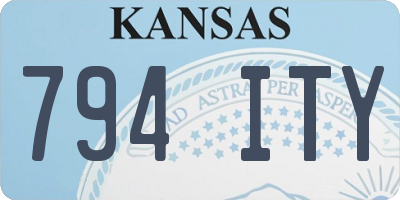 KS license plate 794ITY