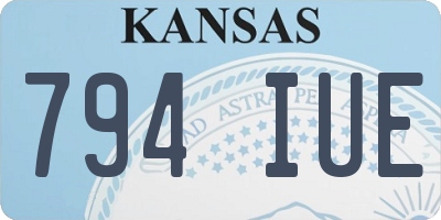 KS license plate 794IUE
