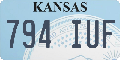 KS license plate 794IUF