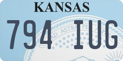 KS license plate 794IUG