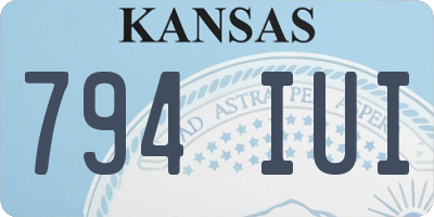KS license plate 794IUI