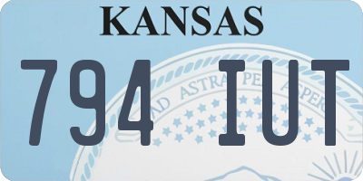 KS license plate 794IUT