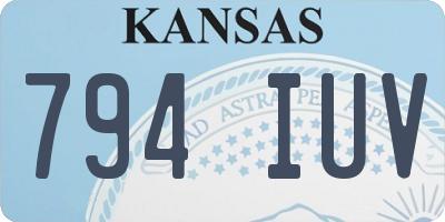 KS license plate 794IUV