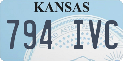 KS license plate 794IVC