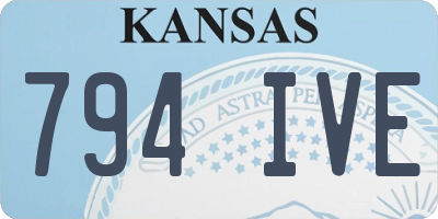 KS license plate 794IVE