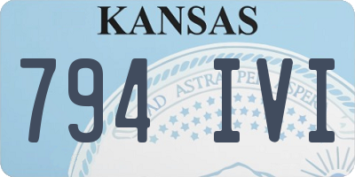 KS license plate 794IVI