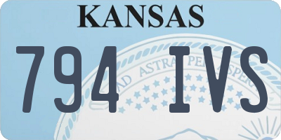 KS license plate 794IVS