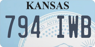 KS license plate 794IWB