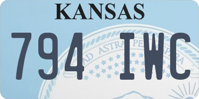KS license plate 794IWC