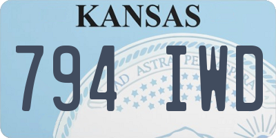 KS license plate 794IWD