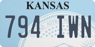 KS license plate 794IWN