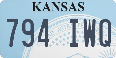 KS license plate 794IWQ
