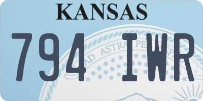 KS license plate 794IWR