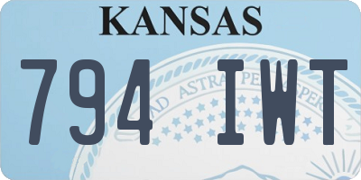 KS license plate 794IWT