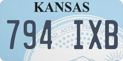 KS license plate 794IXB